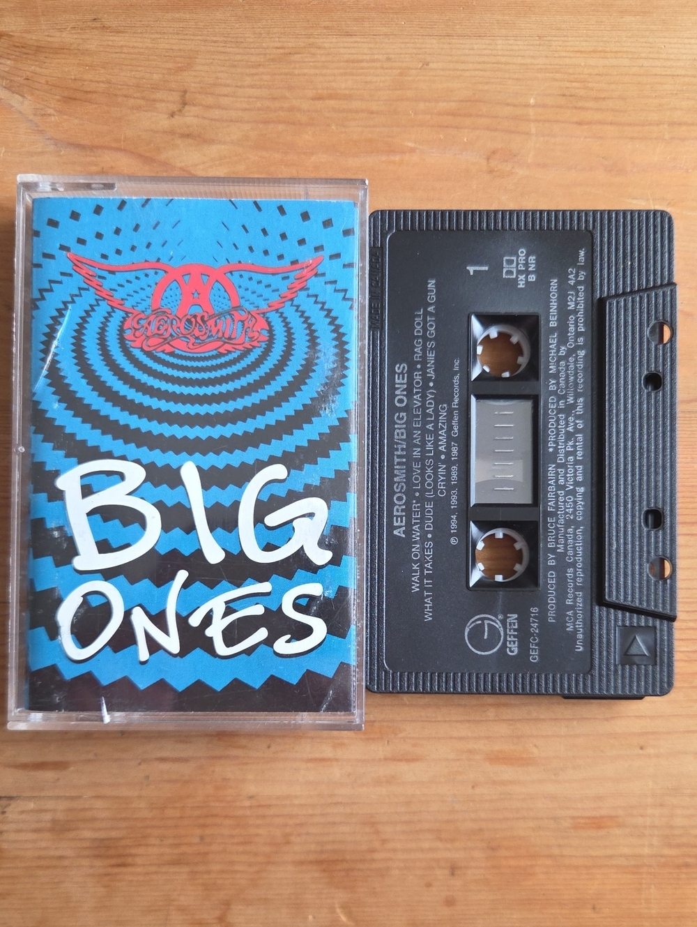 Aerosmith Big Ones Cassette Tape TESTED Rock Geffen 1994 OS